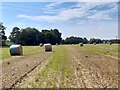 SK2418 : Straw bales in a field by Ian Calderwood