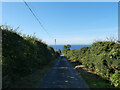 Minor road heading south into Sliddery, Arran