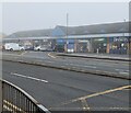 ST3090 : Foggy view of Malpas Road shops, Newport by Jaggery