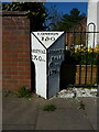 Milepost on the A5 near Bells Lane