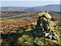 NX4874 : Cairn and moorland on Kirkloch by wrobison