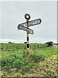 NY2042 : Direction Sign – Signpost near Flethchertown by B Todd