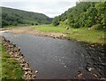 SD9198 : River Swale looking upriver by Marathon