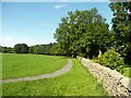 Footpath along the edge of a sports ground, Wolsingham