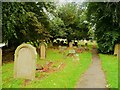 Path in the churchyard, All Saints Church, Lanchester