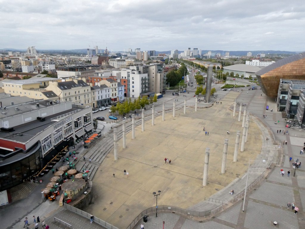 Roald Dahl Plass in Cardiff Bay © Gareth James :: Geograph Britain and ...