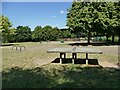 SX4555 : Table tennis and cycle parking in Devonport Park by Stephen Craven