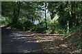 Junction between the minor road and the public bridleway