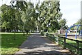 Path beside play area in Milton Park