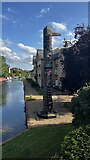SP9908 : Totem pole, Grand Union Canal by Bryn Holmes