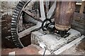 Warwick Bridge Mill - pit wheel and vertical main shaft