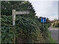 SO0933 : Talachddu Church direction sign in Felinfach, Powys by Lindy