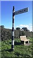 Cumberland County Council finger signpost at T-junction NE of Baldwinholme