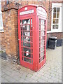 Telephone box with telephone, High Street, Pershore