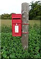 Elizabeth II postbox on Church Road, Woodton