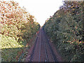 View east from Beckenham station bridge