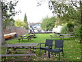 Beer garden by the River Avon, The Start Inn, Pershore