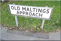 TM2749 : Old Maltings Approach sign by Geographer