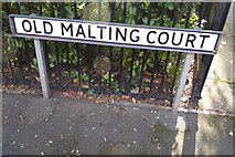 TM2749 : Old Malting Court sign by Geographer