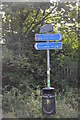 SJ9124 : Sign for National Cycle Route 5 on Isabel Trail, Stafford by Rod Grealish
