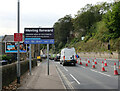 Roadworks sign, Salterhebble Hill (A629), Halifax