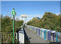TQ4780 : Green Chain Walk Footbridge near Thamesmead by Des Blenkinsopp