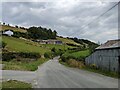 The minor road near Lower Glynbrochan