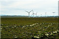 View towards the Arnish Moor Turbines