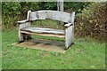 TL8439 : Bench at Bulmer Village Hall by Geographer