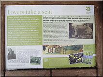 SS9943 : 'Lovers take a seat' Information Board at Dunster Castle by David Hillas
