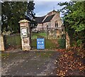 ST5899 : Churchyard entrance gates, Woolaston, Gloucestershire by Jaggery
