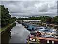 Looking towards the colourful boats at White Bear Marina