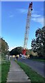 Crane at pumping station opposite The Hermitage