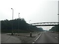 Footbridge over A6 at exit for Bridlegate Lane, Stocker Flat