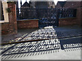 Gate shadows at Shrewsbury Cathedral