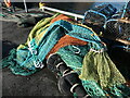 NT6779 : Coastal East Lothian : Fishing nets, Victoria Harbour, Dunbar by Richard West