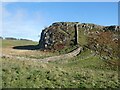 NY7567 : Hadrian's Wall at Peel Crags by Oliver Dixon