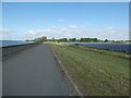 TL1767 : Cycle track on Grafham Water reservoir dam by David Smith