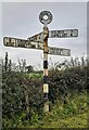 Direction Sign – Signpost at Whitrigglees in Aikton parish