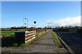 NZ3110 : Cycle path beside Hurworth Road by DS Pugh