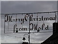 SJ2364 : 'Merry Christmas from Mold' - 'Nadolig Llawen o'r Wyddgrug' by John S Turner
