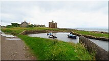 NS1749 : Small harbour by Portencross Castle near West Kilbride by Colin Park
