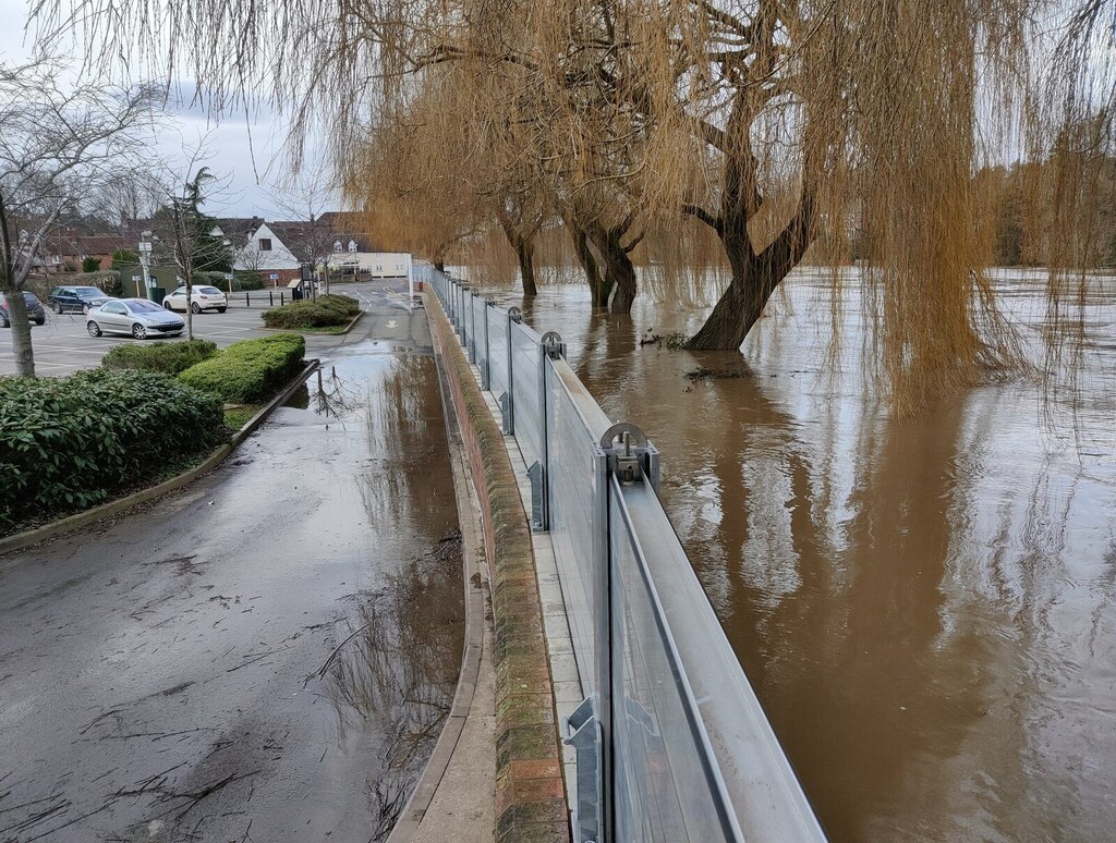 Flood Barriers Along The River Severn © Mat Fascione Geograph