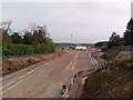 Looking down on the HS2 cut and cover tunnel from Cromwell Lane bridge, Burton Green