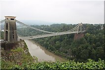 ST5673 : View of the Clifton Suspension Bridge and Avon Gorge from the path leading up to Clifton Observatory by Robert Lamb