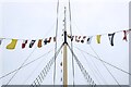 Looking up at one of the masts of the SS Great Britain