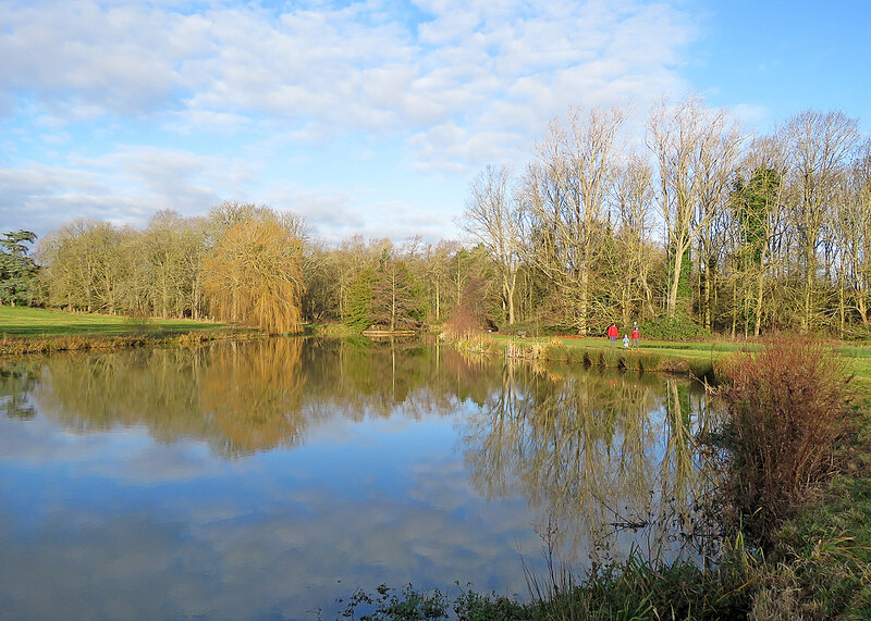 Madingley: reflections in the lake © John Sutton :: Geograph Britain ...