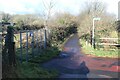 Junction of end of Orchard Court & Brunel Trail