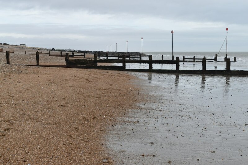 Groynes on the beach at Bognor © David Martin :: Geograph Britain and ...