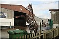 Horse shoe horse sculpture, Trent Valley Equestrian Centre (1)